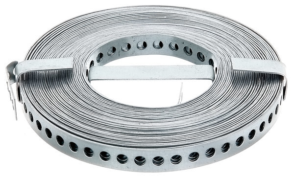 GAH Lochband Stahl sendzimirverzinkt 12 mm x 0,8 mm x Rollenlänge 10 m Produktbild img1 L