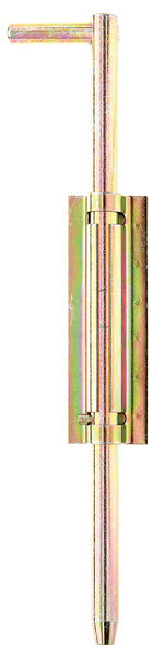 GAH Tor-Bodenschieber, mit Führungen,400mm, gelb, goldge., galvanisch verzinkt Produktbild img1 L