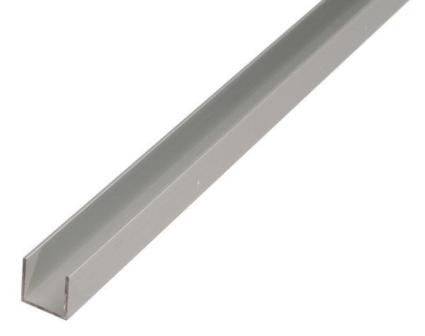 GAH ALBERTS U-Profil, L 2000 mm, Aluminium silberfarbig Produktbild img1 L