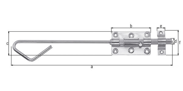 GAH Alberts Riegel,gerade,400mm,Ø 16,gelb verz Produktbild img2 L