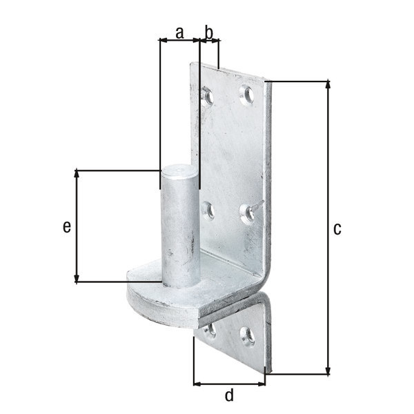 GAH ALBERTS Kloben auf Platte, DI-Haken, 20mm, Stahl Produktbild img2 L