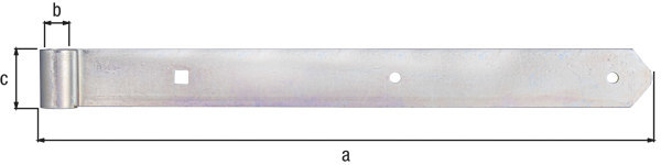 GAH ALBERTS Ladenband, gerade, Abschluss abgerundet, für Dorn 13 mm, Stahl galvanisch verzinkt Produktbild img4 L