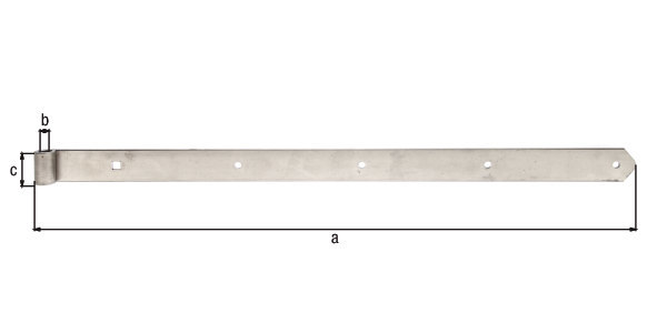 GAH Tor-Ladenband,gerade, für Dorn16mm,800mm,Edelstahl,edelstahl, matt Produktbild img2 L