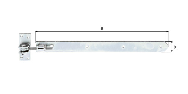 GAH ALBERTS Ladenband, gerade, Abschluss abgerundet, verstellbar, Stahl galvanisch verzinkt Produktbild img3 L
