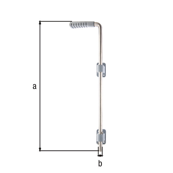 GAH Tor-Bodenschieber, mit Führungen,500mm, grau, ER Produktbild img2 L