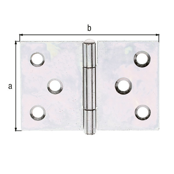 GAH ALBERTS Scharnier, breit, Stahl sendzimirverzinkt Produktbild img2 L