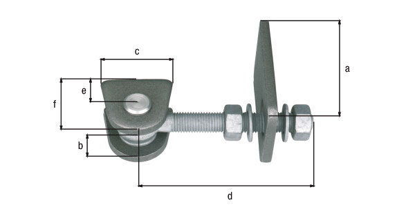GAH ALBERTS Torband für 180° Öffnung, kurze Ausführung, Stahl Produktbild img2 L