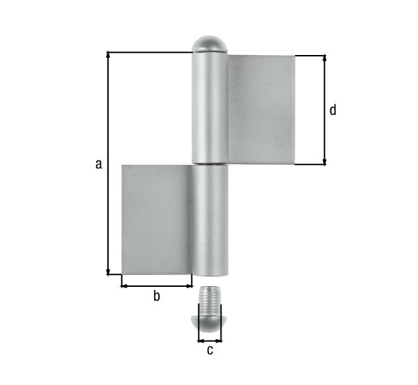 GAH ALBERTS Anschweißband zweiteilig K04, 80mm Produktbild img2 L