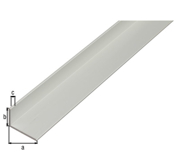 GAH ALBERTS Winkelprofil, ungleichschenklig, L 1000 mm, Aluminium silberfarbig Produktbild img2 L