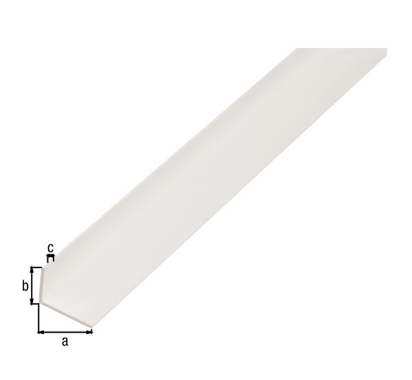 GAH ALBERTS Winkelprofil, ungleichschenklig, L 1000 mm, Kunststoff weiß Produktbild img2 L
