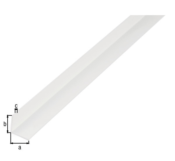 GAH ALBERTS Winkelprofil, gleichschenklig, L 2000 mm, Kunststoff weiß Produktbild img2 L