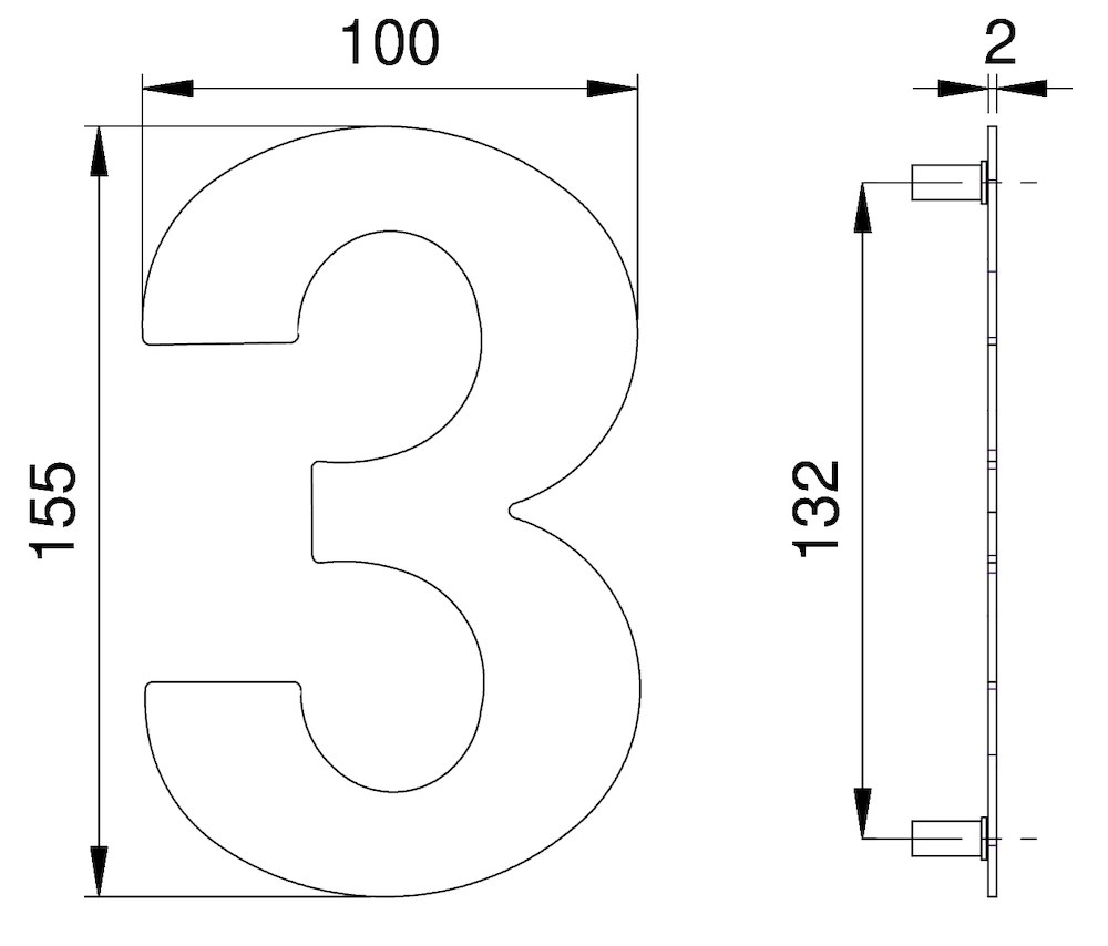EDI Hausnummer 25xx, Edelstahl Produktbild img2 L