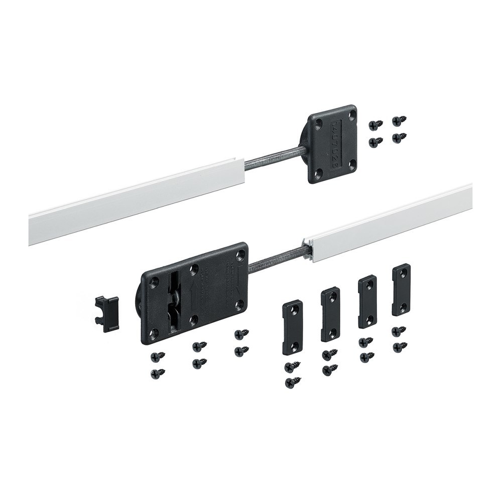 Hettich MB-Ausrichtbeschlag, TS 16-25mm, TH max. 2600mm 9252651, Aluminium schwarz Produktbild img1 L