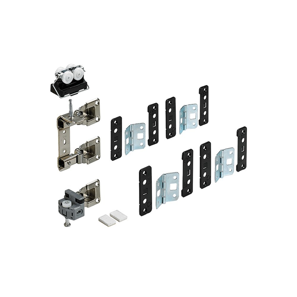 Hettich MB- Falttürbeschläge-Set, 1-T., 2-Fl., WingLine 77, 70983, für vorliegende Türen Produktbild img1 L