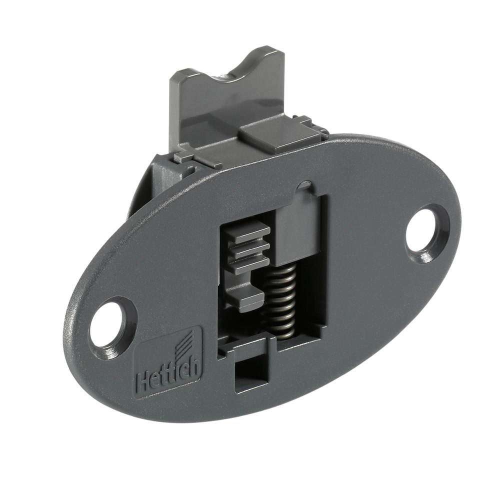 Hettich Schiebet.-Führungsteil, STB 55, 9115217, mit Schließautomatik, Kunststoff, grau Produktbild img1 L