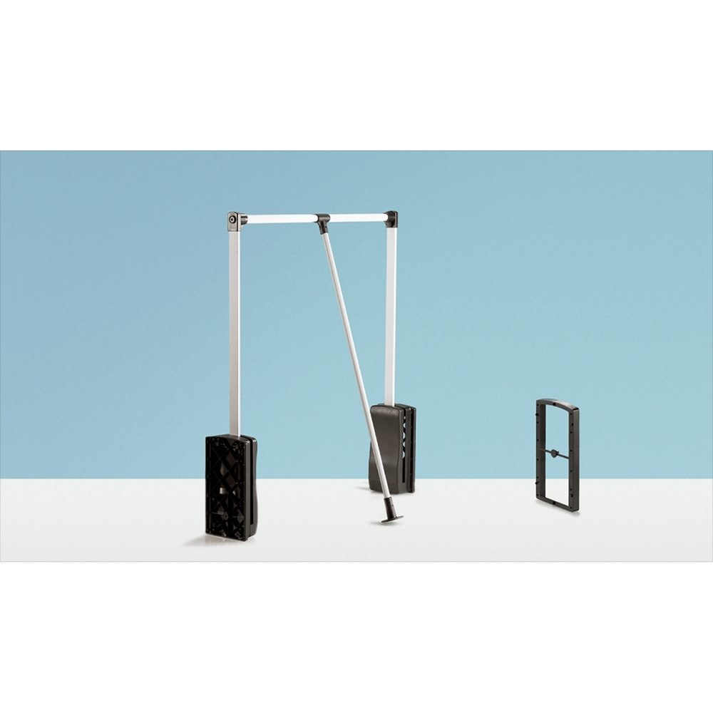 Hettich Schrank-Kleiderlift, Duo Lift Basic 10, 9079716, 600-830mm, 10kg, schwarz Produktbild img1 L
