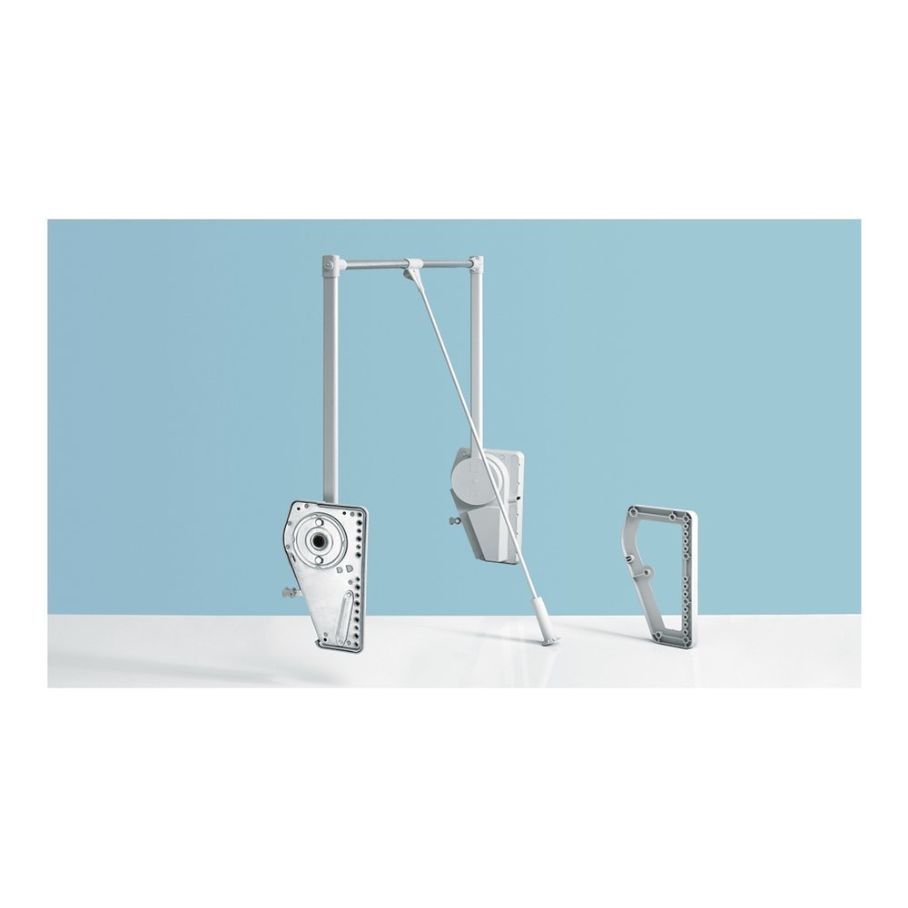 Hettich Schrank-Kleiderlift, Duo Lift 18, 9079882, 750-1150mm, 18kg, aluminiumoptik Produktbild img1 L