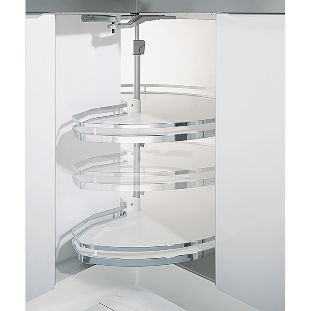 Hettich Küchenunterschrank-Eckschrankdrehbeschlag, Revo 90° 9080040, KB 800mm, silber Produktbild img2 L