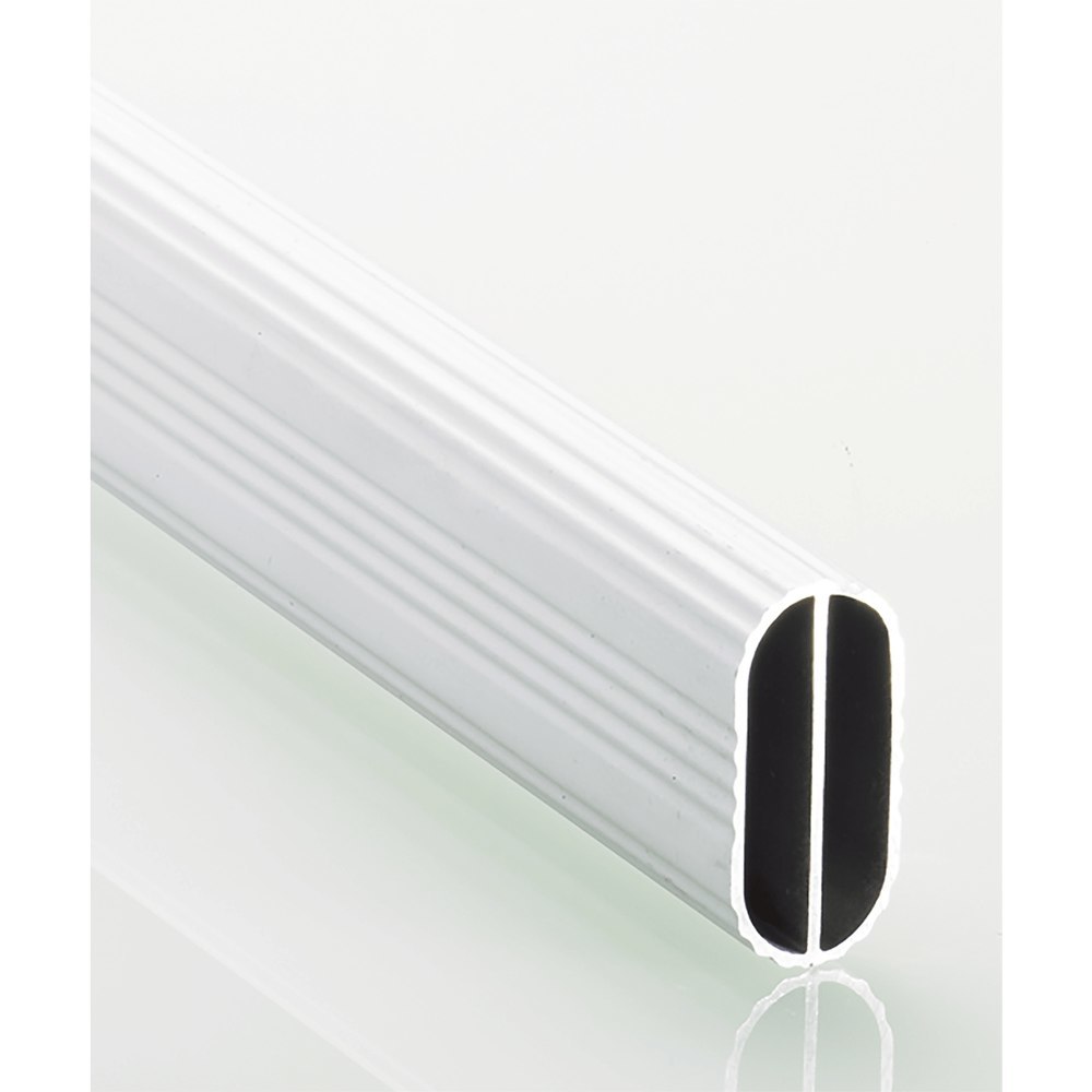 Hettich Schrank-Rohr, oval, 9079590 , 30 x 15 x 3000mm, Aluminium silber eloxiert Produktbild img1 L