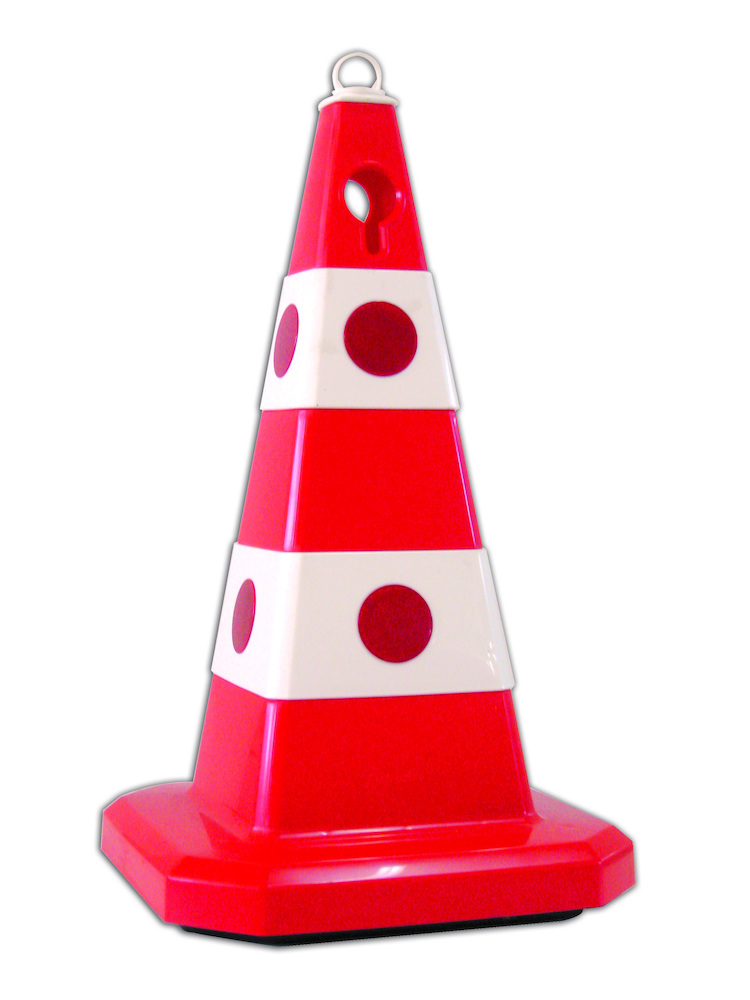 TEMKA Leitkegel mit Öse rot, mit Reflexl insen Höhe 613mm Produktbild img1 L