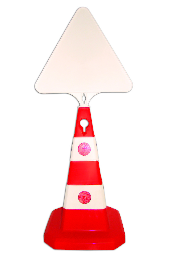 TEMKA Leitkegel mit Öse rot, mit Reflexl insen Höhe 613mm Produktbild img2 L