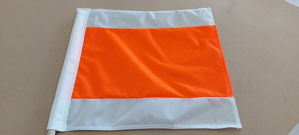 Neutral Warnflagge 75 x 75 cm mit Holzstiel 100 cm Produktbild img1 L
