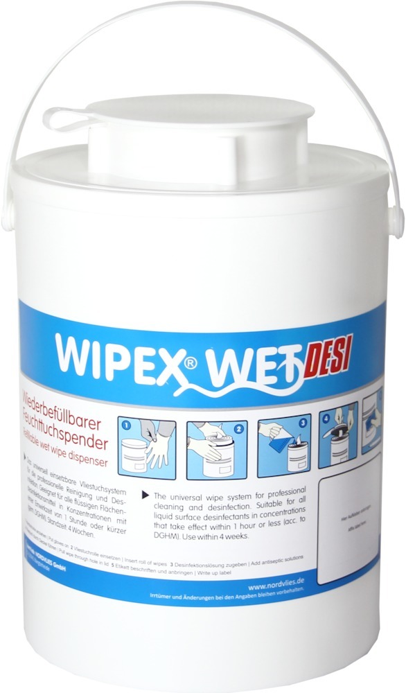 WIPEX WIPEX-WET Feuchttuch- spender, wei ß Kunststoff Produktbild img1 L