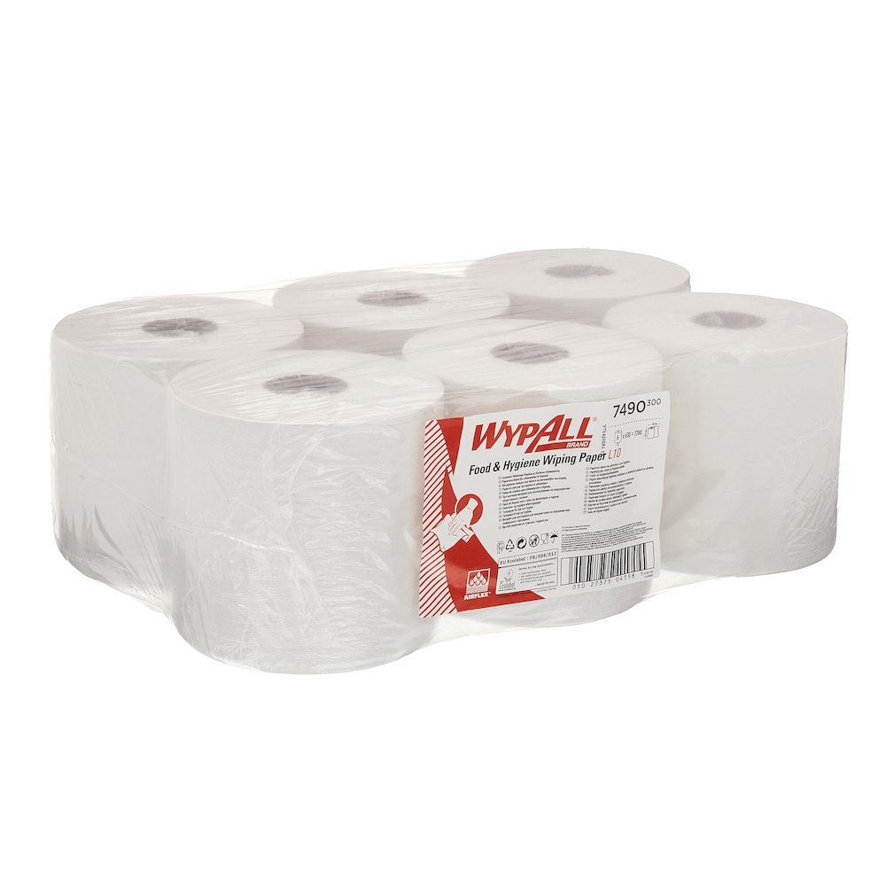 WYPALL WypAll L10 Papierwisch tuch Zentr alentnahme für Roll Control/ Weiß Produktbild img1 L