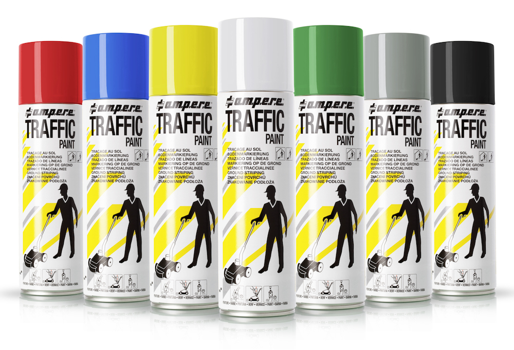AMPERE TRAFFIC PAINT Bodenmarkierspray Traffic Paint 500ml blau Produktbild img2 L
