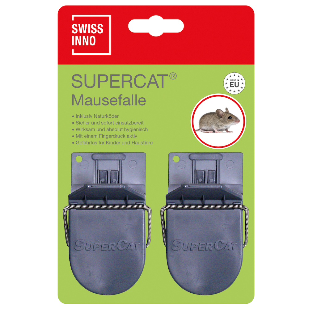 SWISSINNO Mausefalle SuperCat 2er Set inkl. Köder Display, Inhalt 40 Stück Produktbild img2 L