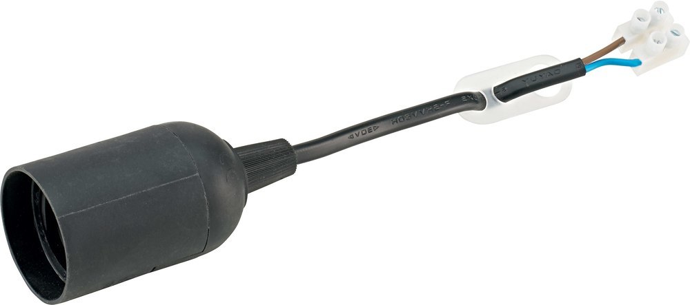 REV Fassung E27 für Renovierungsarbeiten schwarz anschlussfertig Produktbild img2 L