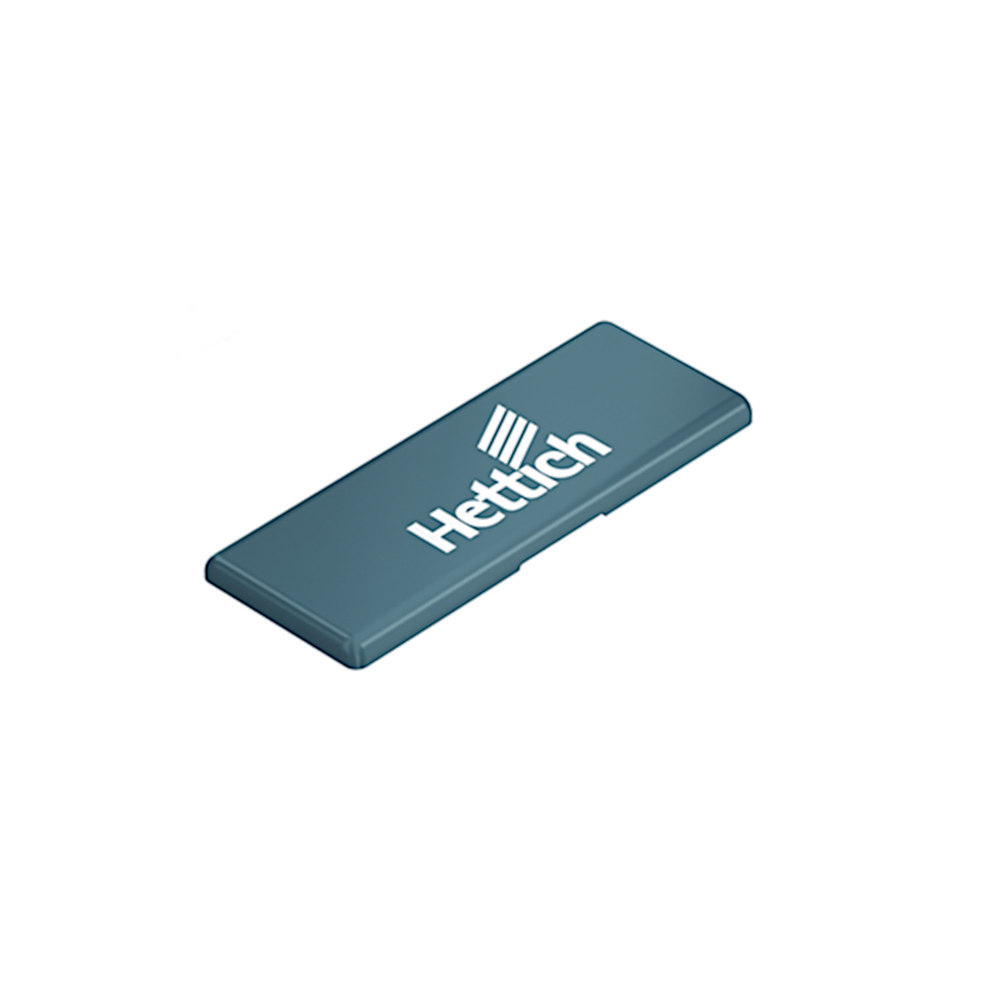 Hettich Möbel-Zierkappe,f.Scharn.arm Sensys,mit Logo,Sensys,9099871,Kunststoff anthrazit Produktbild img1 L