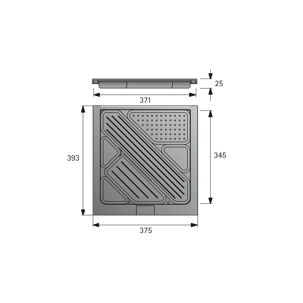 HETTICH Schreibmaterialschale Systema Top 2000, schwarz Produktbild img2 L