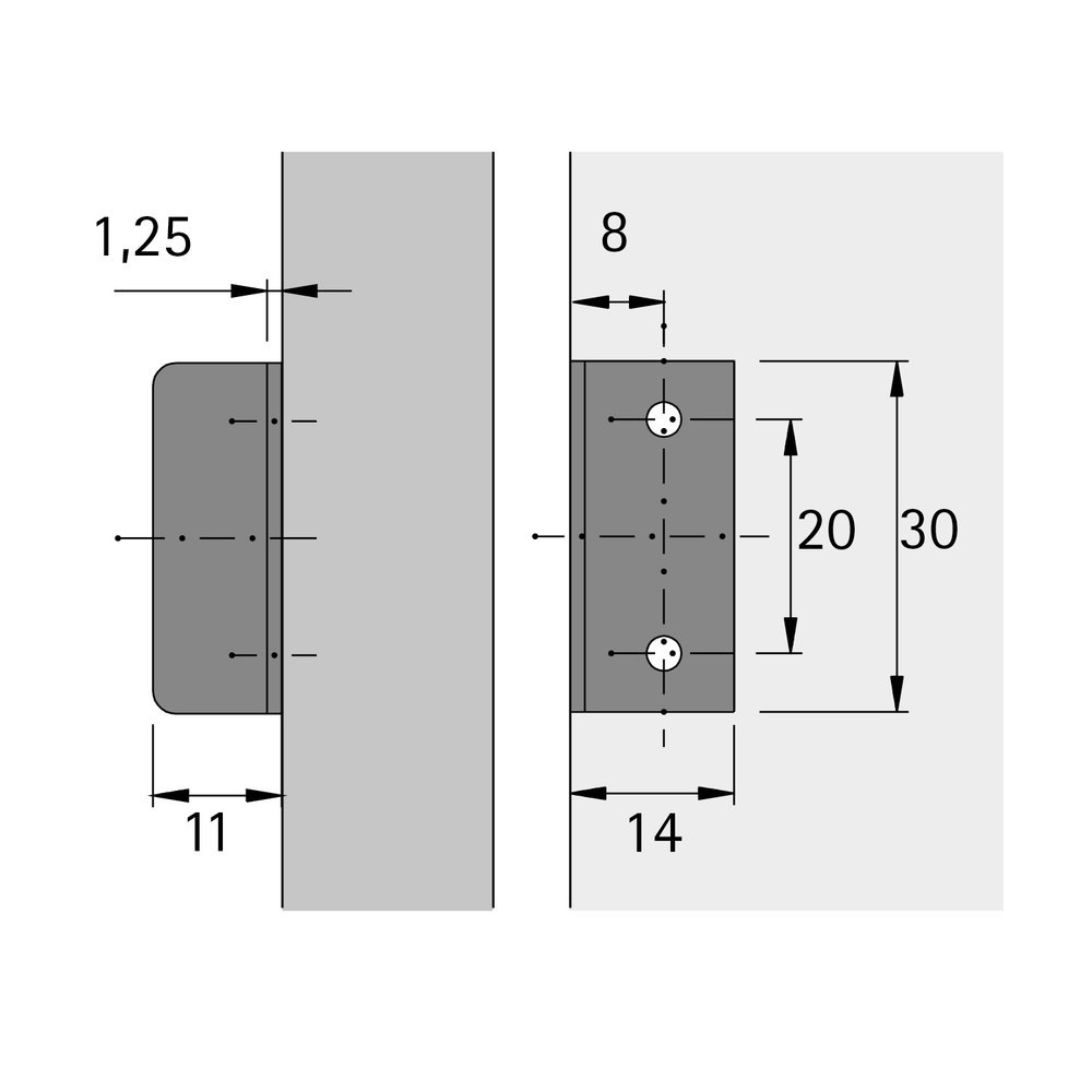 HETTICH Zylinderdrehstangenschloss-Set Prestige 2000, zum Anschrauben Produktbild img4 L