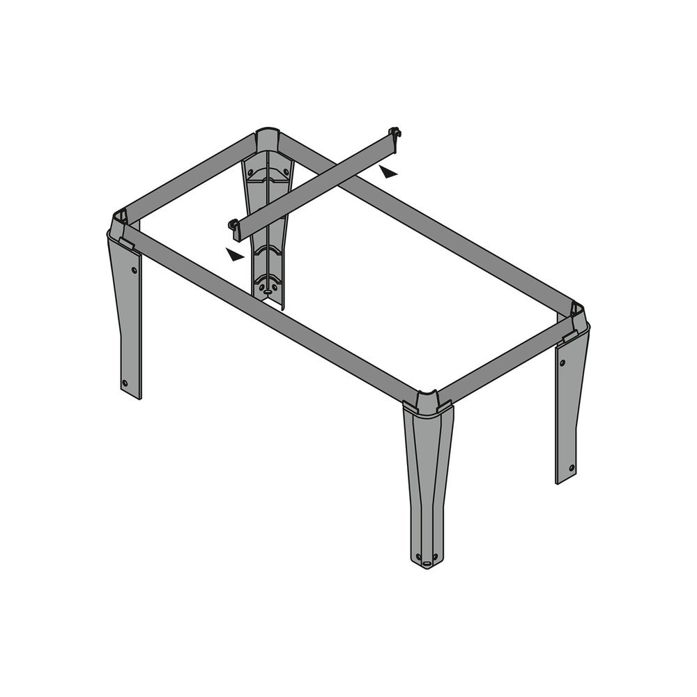 Hettich Schreibt.-Zwischensteg, f.Hängerahm., Systema Top 2000 9039372, aluminiumoptik Produktbild img2 L