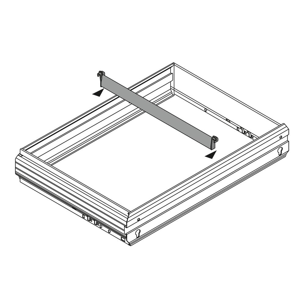 Hettich Schreibt.-Zwischensteg, f.Hängerahm., Systema Top 2000 9039372, aluminiumoptik Produktbild img3 L