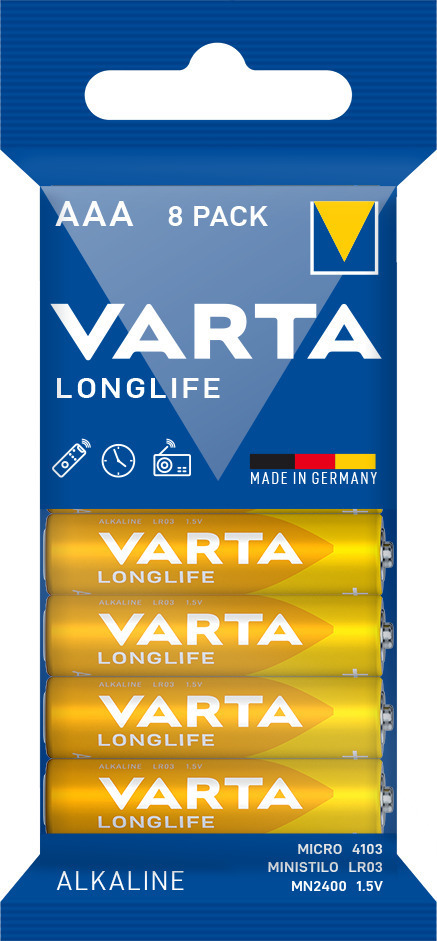 VARTA Batterie Longlife AAA, 8-er Folie Produktbild img4 L