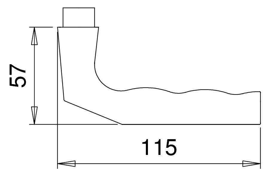 edi Drückerlochteil 1125, 8mm,F1 eloxiert Produktbild img2 L