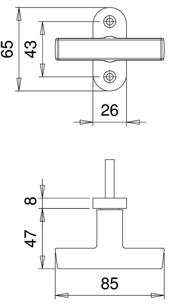 edi Fenstergriff 1511,Stand.,ov.,7/35,F1 Produktbild img2 L