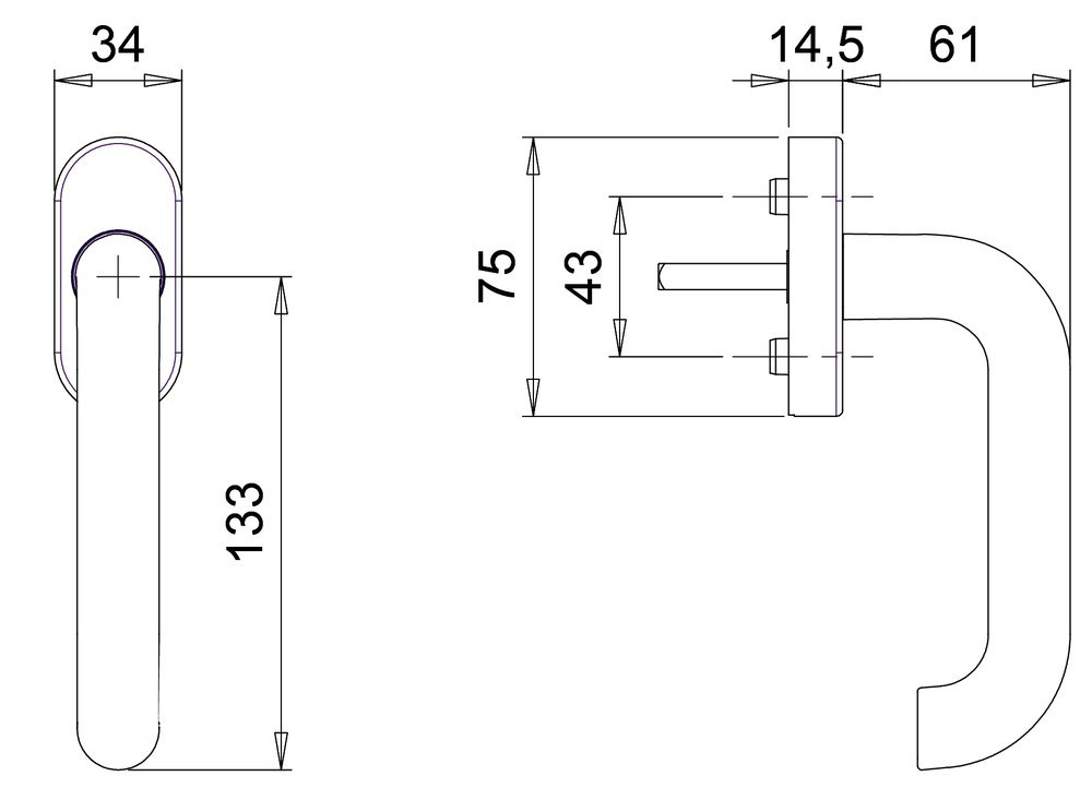 edi Fenstergriff Janus 1013/1000,7/35/43,ER Produktbild img2 L
