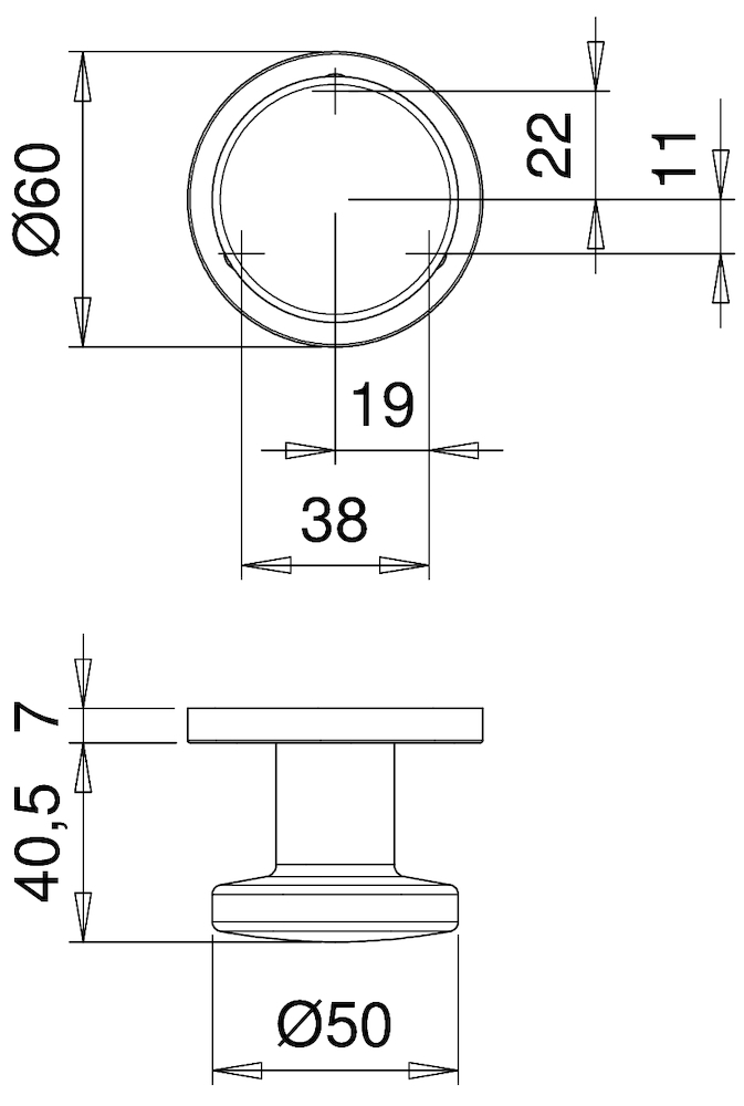 edi Knopf 1080/7020,Ros.rd,F1,o.No Produktbild img2 L