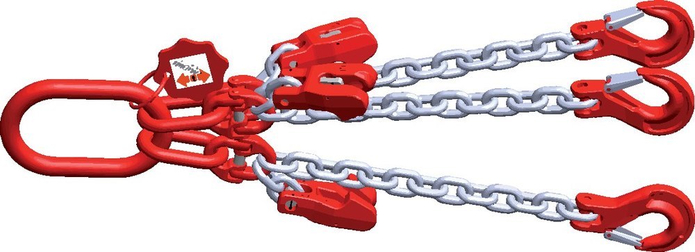 Neutral Dreisträngiges Kettengehänge Gabelkopf, verzinkt Produktbild img1 L