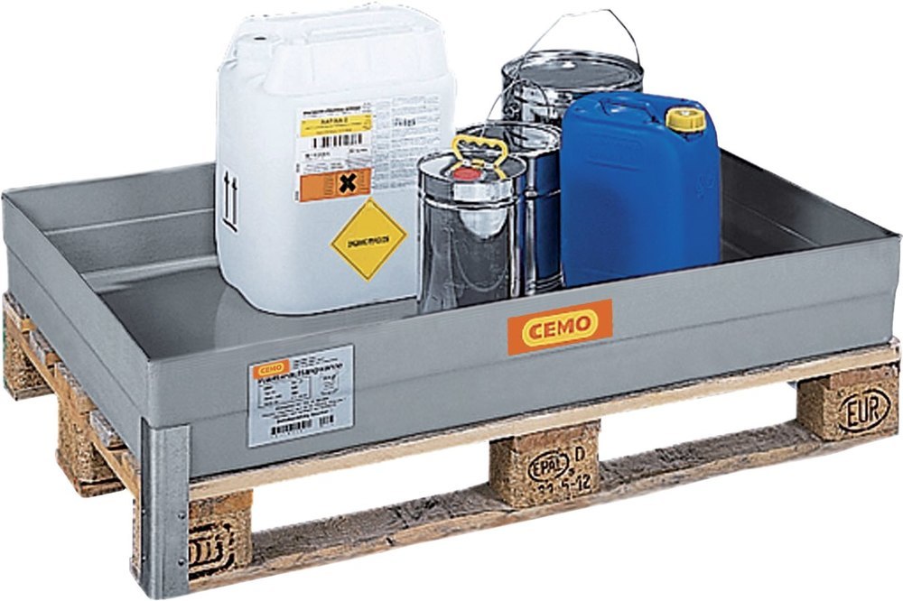 CEMO Paletten-Auffangwanne 150l m.Arretierung Produktbild img1 L