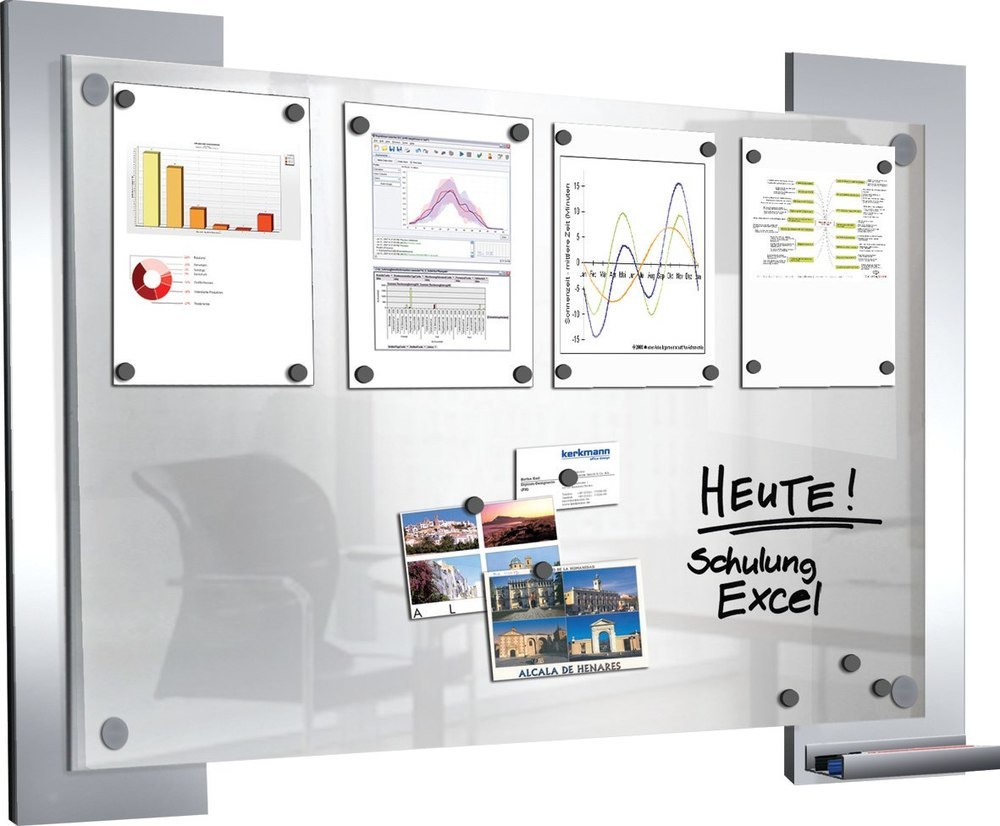 kerkmann Infoboard Look B1060xH840 m. satinierter Glasplatte Produktbild img1 L