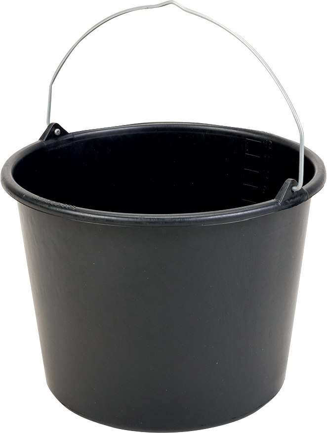 BERDAL Baueimer 20L schwarz Knopfbügel, L-Skala Produktbild img1 L