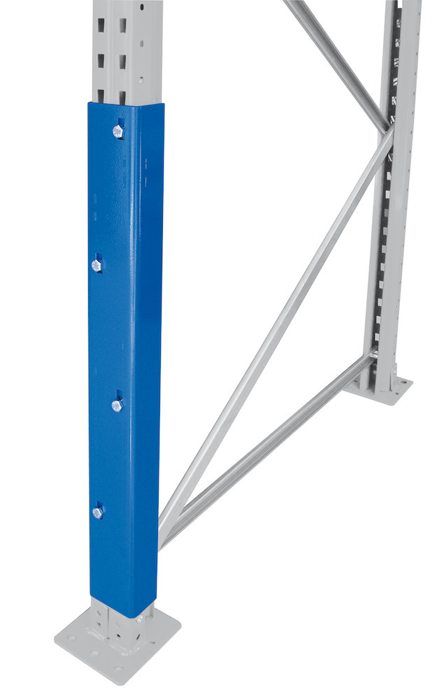 SCHULTE Lagertechnik Stützenschutz für Rahmenständer blau Produktbild img1 L
