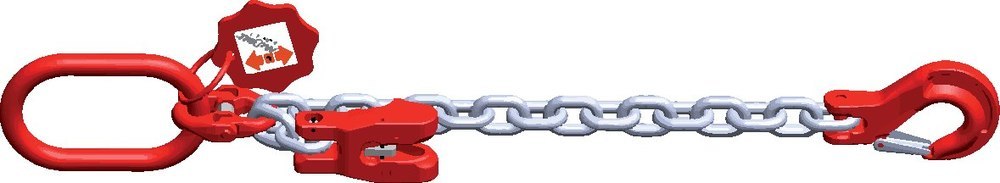 Neutral Einsträngiges Kettengehänge Gabelkopf, verzinkt Produktbild img1 L