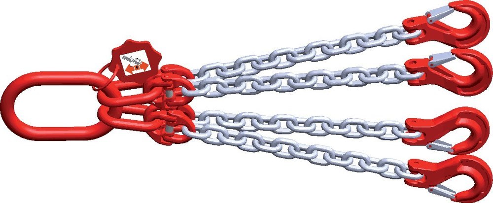 Neutral Vierstrang Kettengehänge Gabelkopf verzinkt Produktbild img1 L