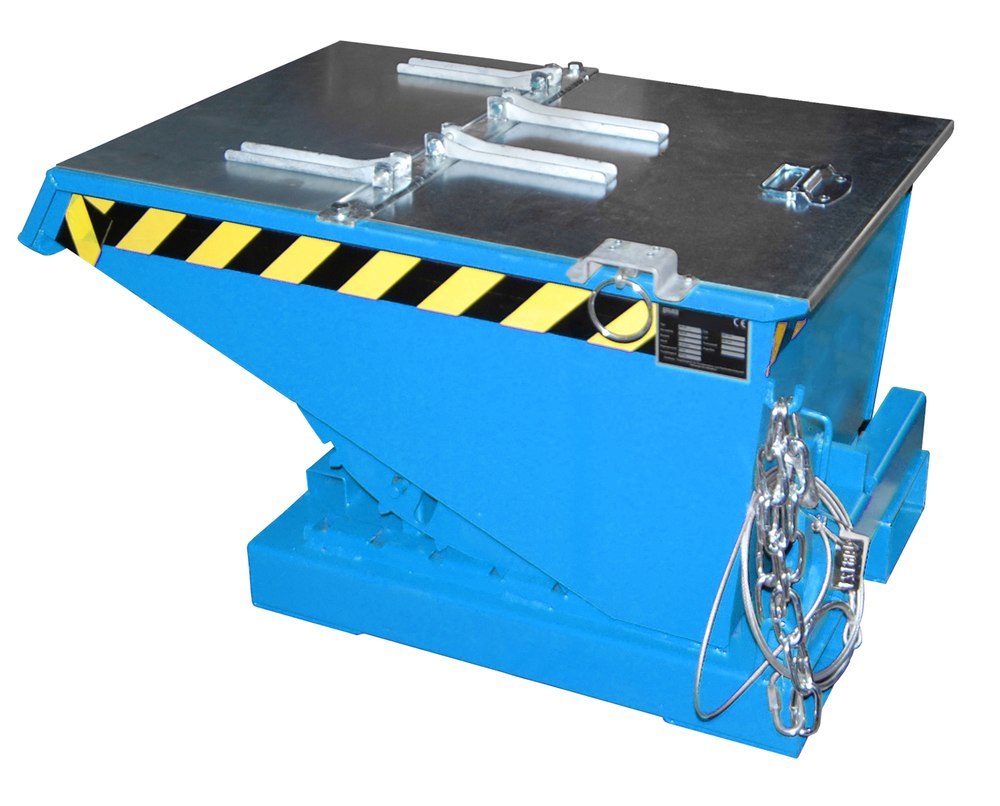 EXPO Kippbehälter mit Abrollsystem , blau lackiert Produktbild img3 L