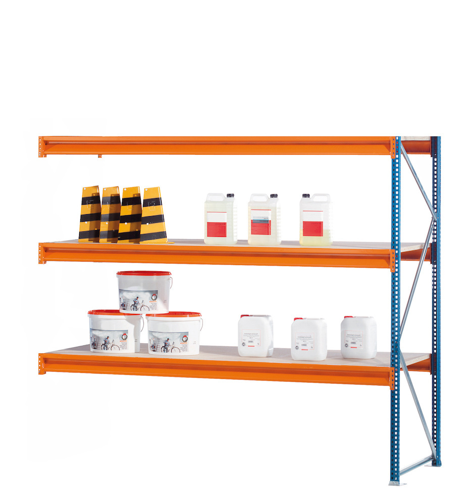 SCHULTE Lagertechnik Weitspannregal W100 Anbauregal Spanplattenböden Produktbild img1 L